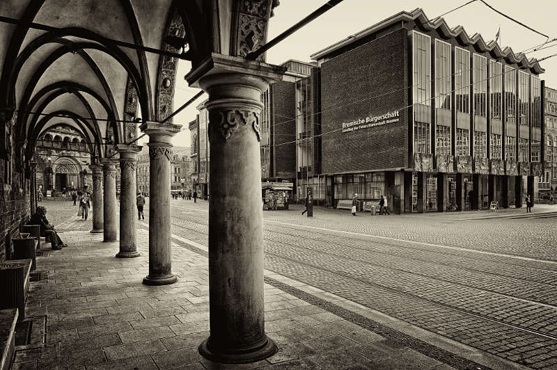 Bremer Marktplatz mit Haus der Bremischen Bürgerschaft